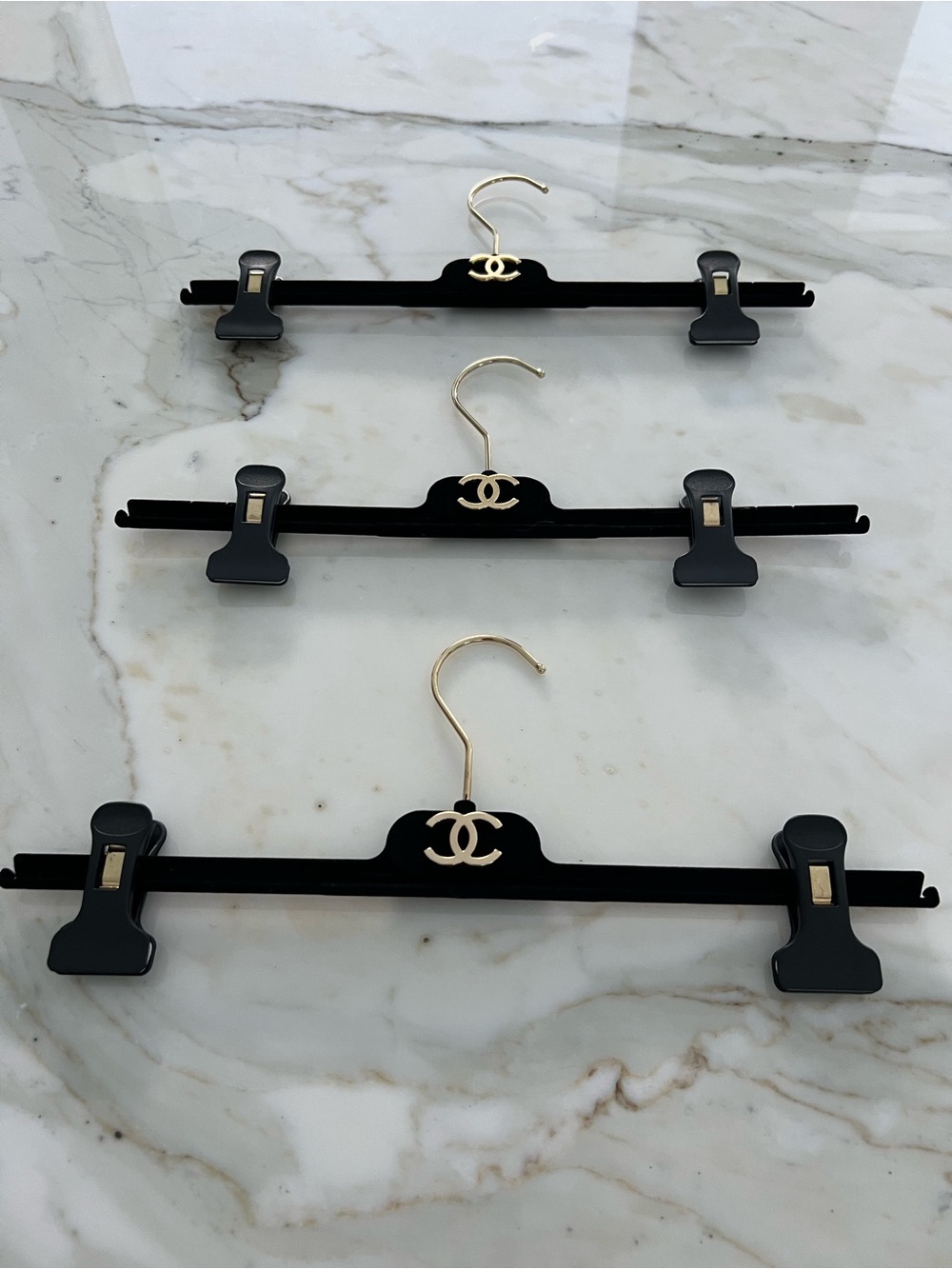 CHANEL CC BLACK PANT HANGERS 3
